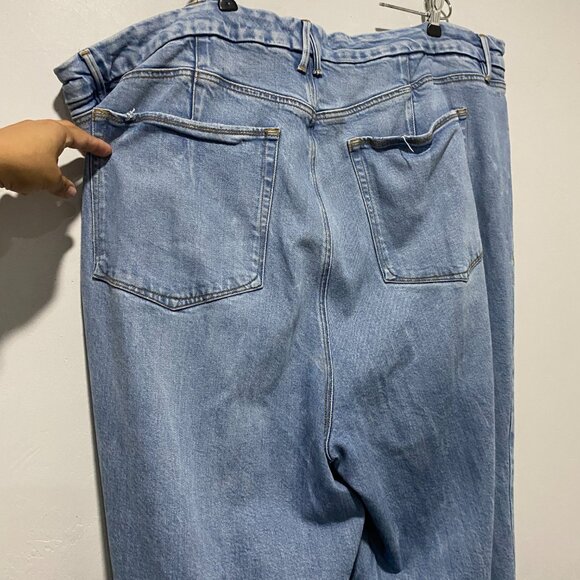 Good American Good Icon Straight Leg Jeans plus High Waist Light Wash 28 - Picture 4 of 5